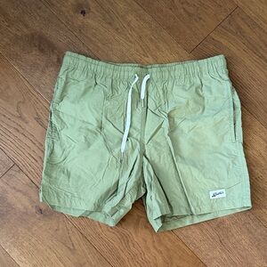 Bather Olive Green Drawstring Swim Shorts